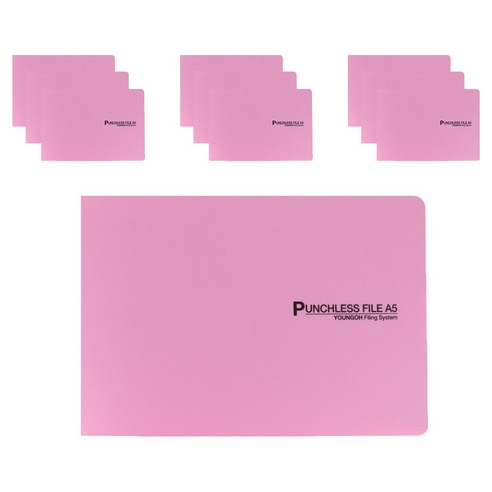 영오 세금계산서 PP 레버파일 A5, 분홍, 10개
