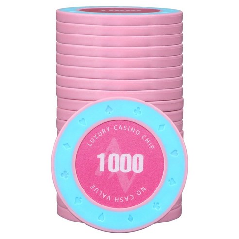 AAHM 16G 엣지 포커칩 1000, 핑크, 25개