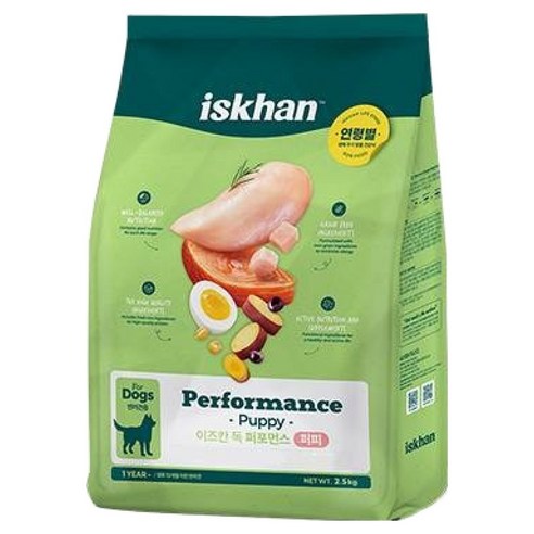 이즈칸 퍼피 강아지 퍼포먼스 건식사료, 닭, 2.5kg, 1개