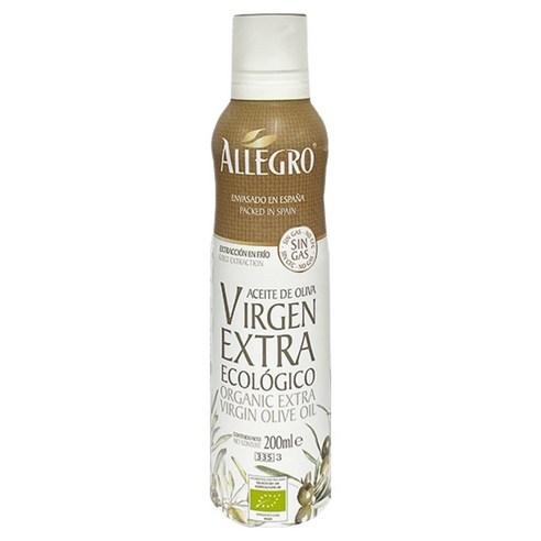 ALLEGRO 유기농 엑스트라 버진 올리브 오일, 1개, 200ml