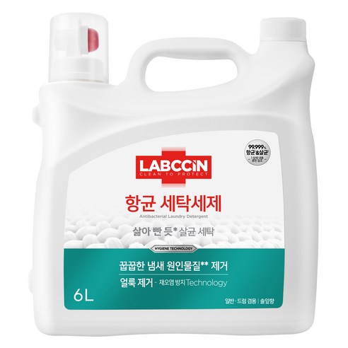 랩신 항균 세탁세제 솔잎향, 6L, 1개