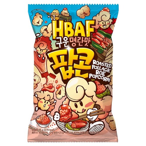 바프 구운명란맛 팝콘, 55g, 1개