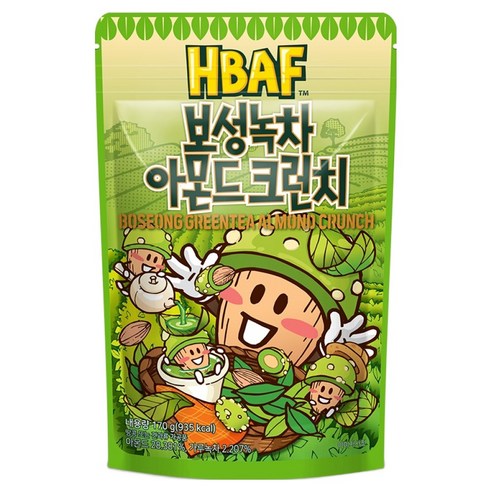 바프 보성녹차 아몬드 크런치, 170g, 1개