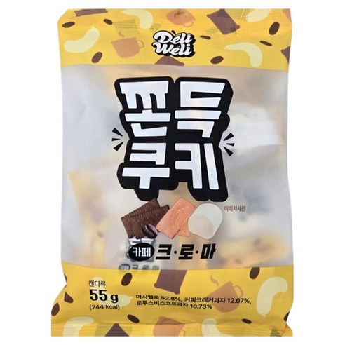 델리웰리 쫀득쿠키 카페 크로마, 55g, 1개