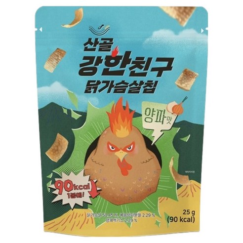 에코맘의산골이유식 유아용 산골 강한친구 닭가슴살칩, 25g, 1개, 양파맛
