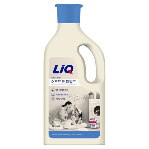 포근한 향기로 깨끗함을 입다: 리큐 소프트 앤 마일드 클린코튼향 세탁세제 용기 세탁세제