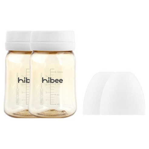 하이비 유아용 PPSU 노꼭지 젖병 트윈팩, 베이직 + 화이트, 2개, 170ml