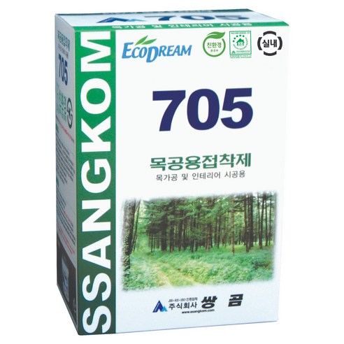 쌍곰 705 목공용 접착제 800g, 1개