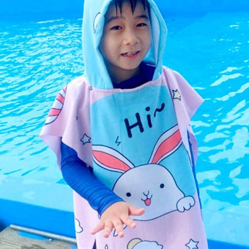 비에이비오 아동용 비치 가운 타월