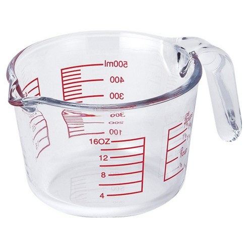 네오플램 내열유리 계량컵, 혼합색상, 1개, 500ml