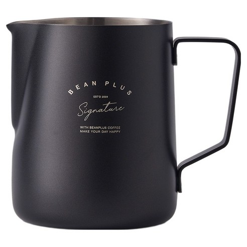 빈플러스 바리스타 라떼아트 스팀피쳐 600ml, 블랙, 1개