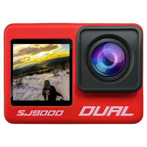 에이스원 4K 터치스크린 C타입 블랙박스 액션캠 SJ9000 DUAL, 레드