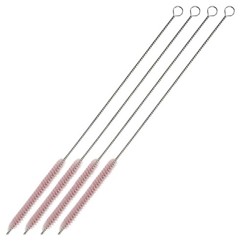 텀블러전용 스텐 빨대세척솔 30cm, 4개, 핑크