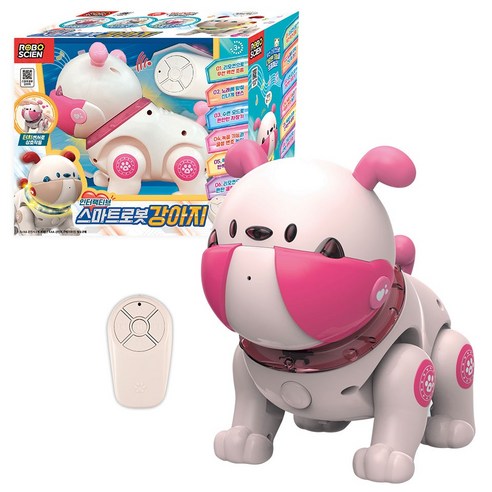 사랑스러운 핑크 불독 로봇강아지와 함께하는 특별한 시간 강아지장난감