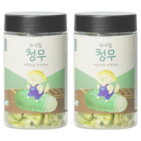 댕댕이연구소 강아지 디디랩 파삭칩 저온건조 과일 채소 간식, 2개, 50g, 청무