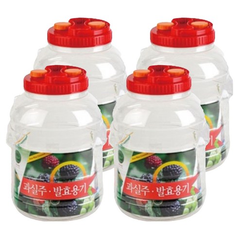 투명 매실병 DA 15원형, 15L, 4개