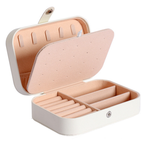 세컨드베스트 사각 이중 보관 악세사리보관함 16 x 11 x 5 cm, 화이트, 1개