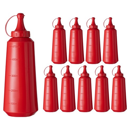 일상속반짝 빨간 끈캡 케찹 초장통, 10개, 470ml