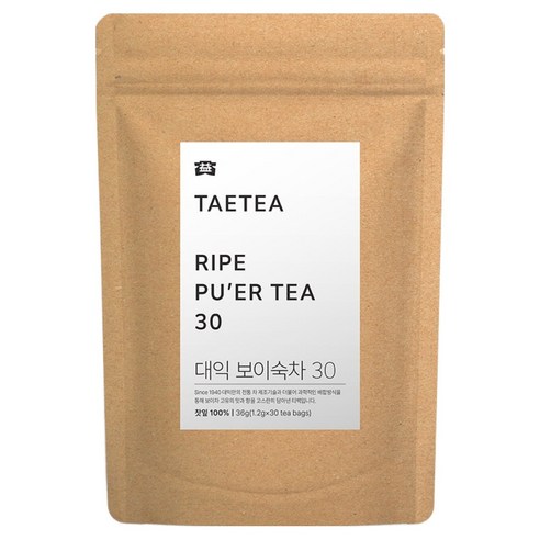 대익차 보이숙차 30, 1.2g, 1개, 30개입