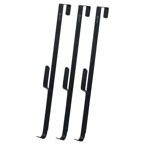 하우스팁 대형 도어걸이 후크, 블랙, 3개