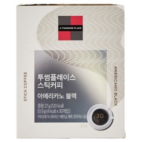 투썸플레이스 아메리카노 블랙 스틱커피, 0.9g, 1개, 30개입