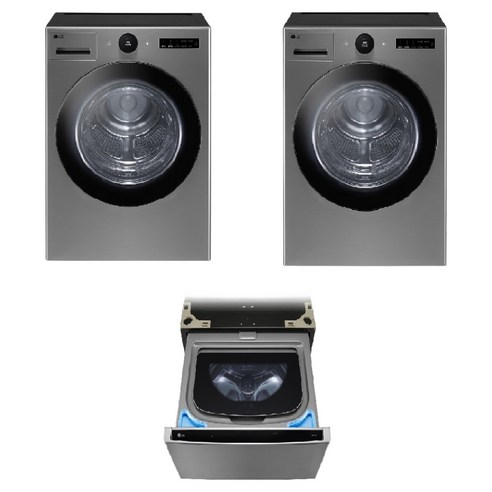 LG전자 트롬 오브제컬렉션 세탁기 FX23VN + 건조기 RD20VN + 미니워시 FX4KCQ 23kg + 20kg +4kg 세트 방문설치, FX23VNX-2VN, 모던스테인리스
