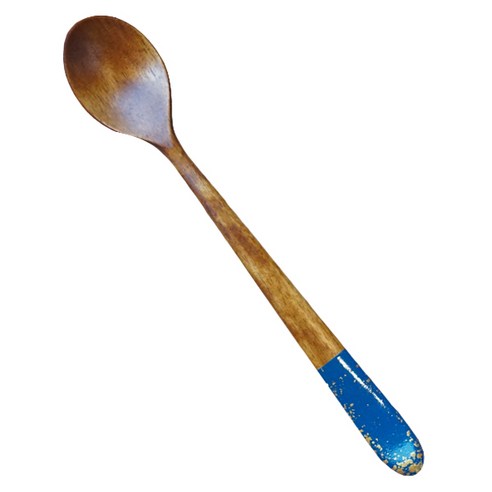 칠몽 K RIBBON 금수강산 옻칠 나무 티스푼, 파랑, 1개