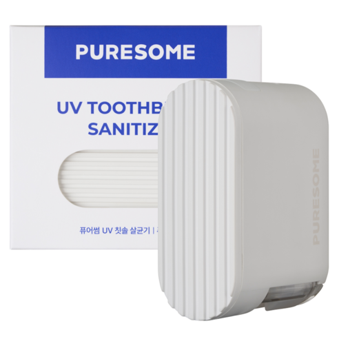 퓨어썸 UV 휴대용 칫솔 살균건조기 TBS-00, 퓨어 화이트