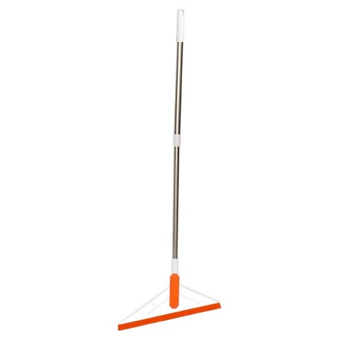 길이 조절형 실리콘 스퀴지 빗자루, 오렌지, 1개