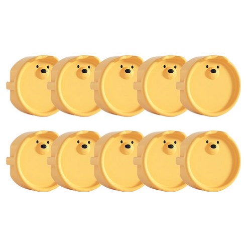 아이끌레 감전방지 실리콘 콘센트커버, 옐로우, 10개