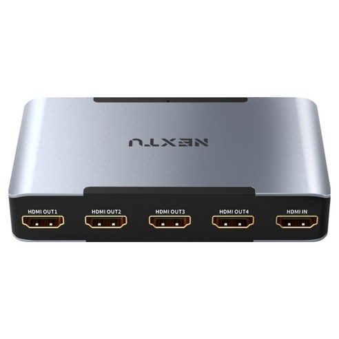 넥스트유 부요아 UHD 8K 60Hz 1:4 HDMI 2.1 EDID 분배기 4포트 아날로그 디지털 광 오디오 8332SP8K60, 메탈블랙, 1개