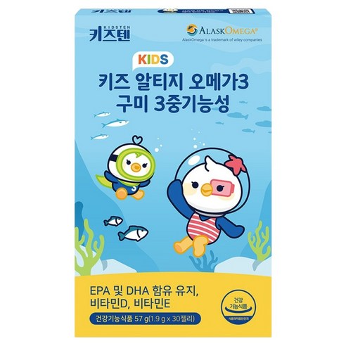 키즈텐 알티지 오메가3 아기 비타민D 구미, 1개, 30정