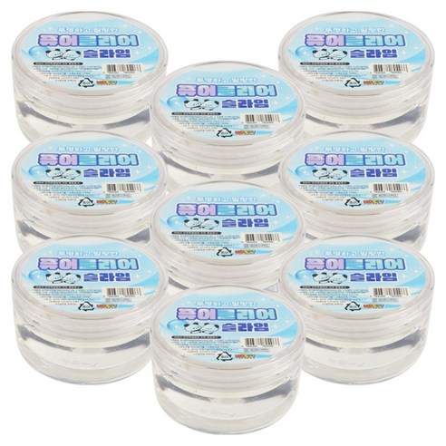 키드아이템 퓨어 클리어 슬라임, 9개, 150g, 투명