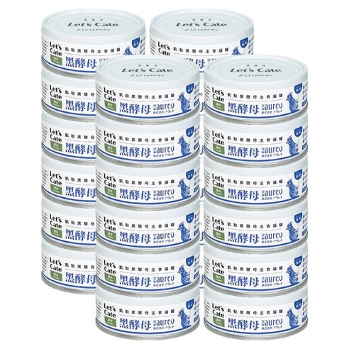 레츠케이트 고양이 오레오 블랙효모 컴플리트 뉴트리션 주식캔, 24개, 80g, 닭