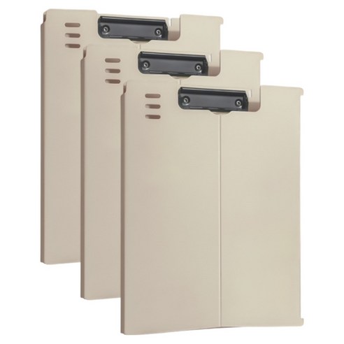 모던베이스 파스텔 스탠딩 덮개 클립보드 A4 315 x 235 mm, 베이지, 3개