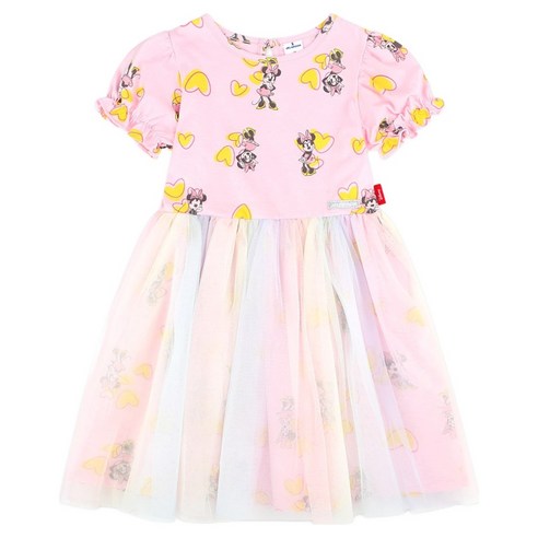 젤리스푼 여아용 디즈니 미니 마우스 하트폼폼 샤 원피스