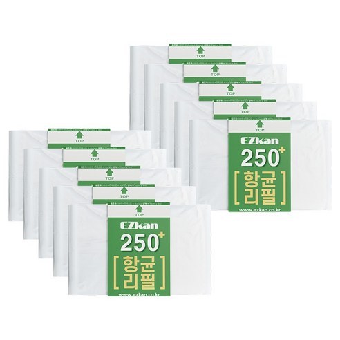 이지캔 향균 리필 250 기저귀 쓰레기 봉투, 10개, 20L