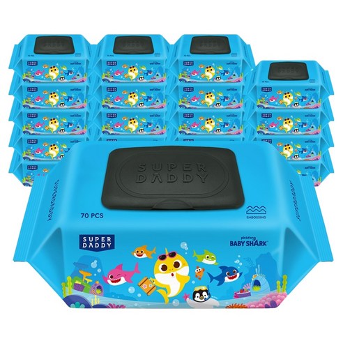 슈퍼대디 아기상어 썸머에디션 물티슈: 청량함으로 가득한 여름, 우리 아이 피부를 부탁해 슈퍼대디아기상어