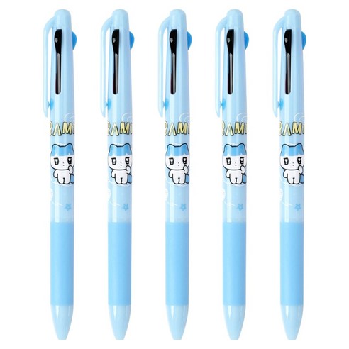 골골즈 3색 볼펜 0.7mm, 블루(밤이), 5개