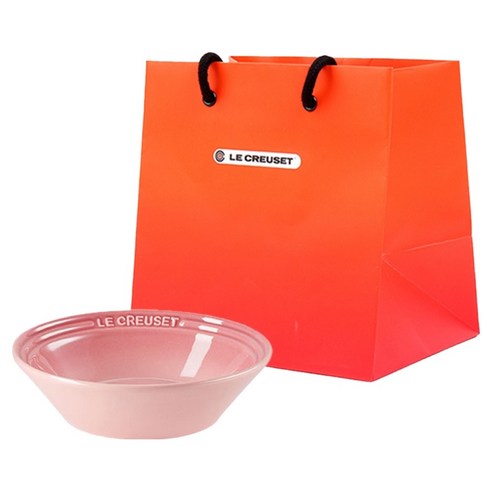 르크루제 네오 얕은 디쉬 16cm + 쇼핑백, 로즈쿼츠, 1개, 디쉬 + 쇼핑백