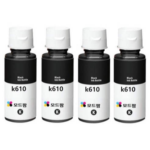 모드팜 삼성 INK-K610 호환잉크 세트 SL-T1670W / T2270W / J1560W / T2170W, 검정, 4개