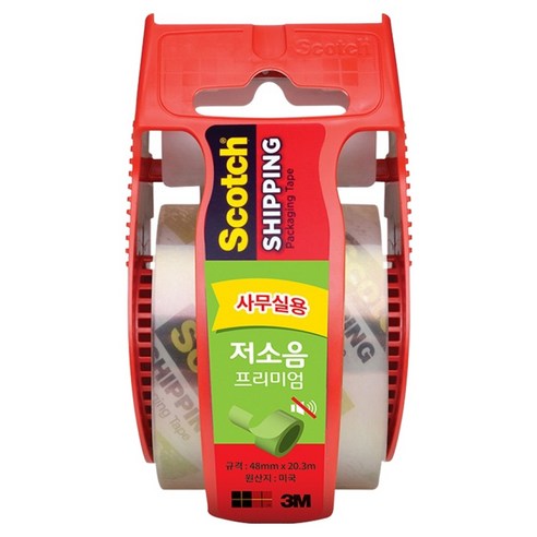 스카치 저소음 프리미엄 포장용 테이프 48mm x 20m, 투명, 1개