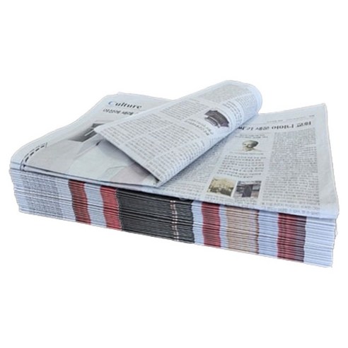 완충재 청소용 애견패드 대용 깨끗한 신문 포장지 2kg, 화이트, 1개