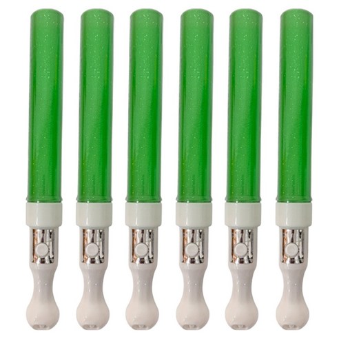 파티공구 LED 응원 야광 막대봉, 그린, 6개