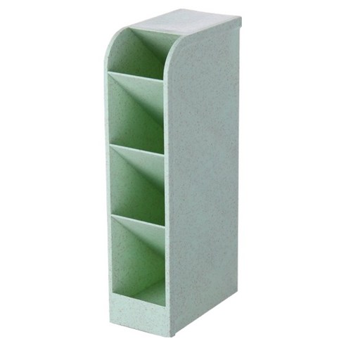 덴빌리어 심플한 책상정리 수납함 5 x 9 x 20.3 cm, 그린, 1개