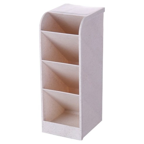 덴빌리어 심플한 책상정리 수납함 대 8.5 x 9 x 20.3 cm, 화이트, 1개