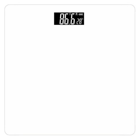 카니아 기분좋은 체중계 26cm 배터리 타입, 화이트 디스플레이, 1개