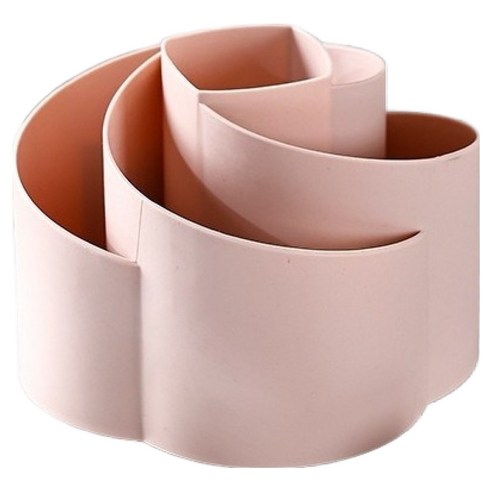 굄스 튤립 다용도 연필꽂이 15.5 x 15.5 x 13 cm, 핑크 회전, 1개