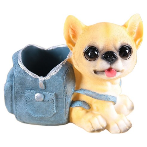 루네타 강아지 펜꽂이, 아이보리, 1개