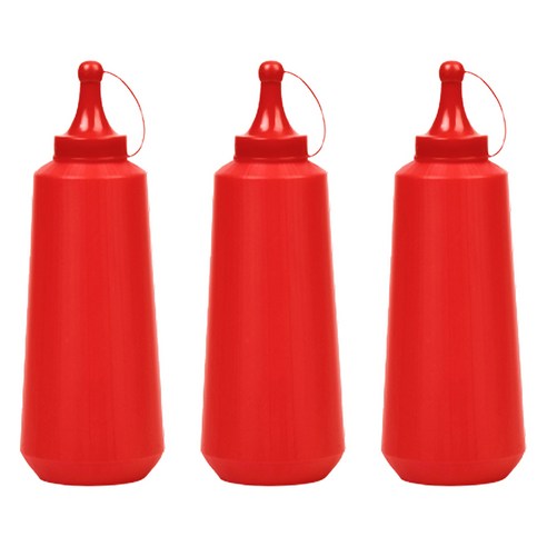 리빙패밀리 업소 식당용 케찹 소스통, 3개, 600ml